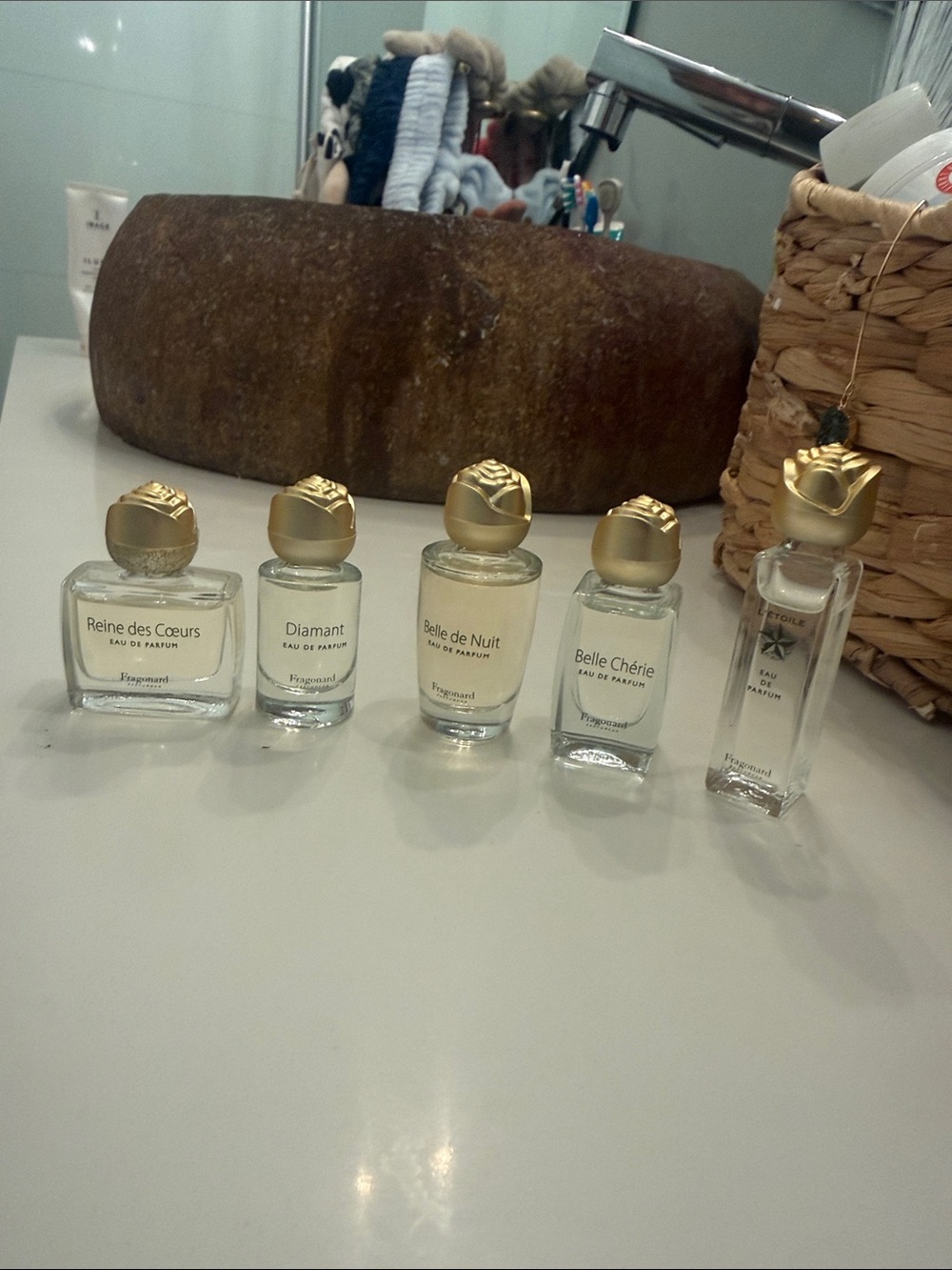 Mini Fragonard Eau de Parfum Set - Gold Cap Bottles